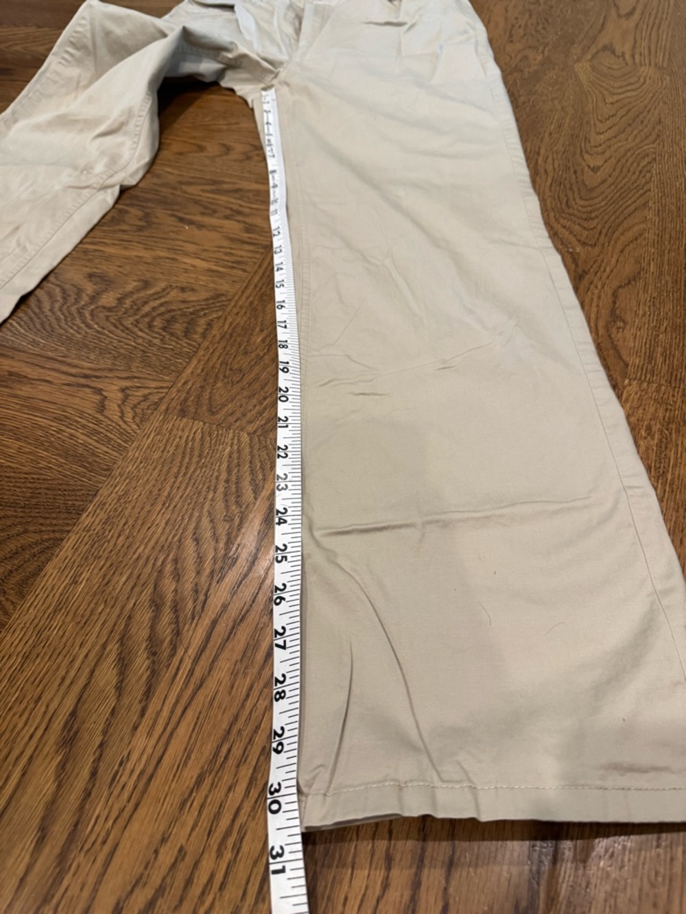 Talbots Classic Beige Khaki Pants Size 10 Stretch Straight Leg - Picture 7 of 9